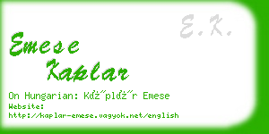 emese kaplar business card